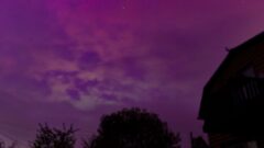 Северное сияние в мае дважды озарило тульское небо
