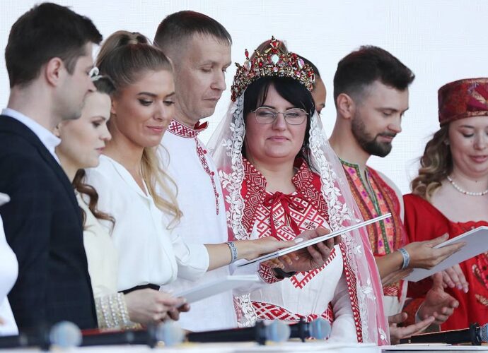 Молодожёны Вербицкие представили Тульскую область на свадебном фестивале выставки «Россия»