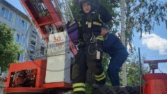 В Новомосковске пожарные спасли с балкона 4 этажа кошку