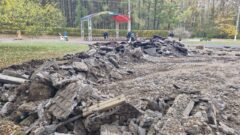 Самый большой детский городок в Центральном парке Тулы разобран Самый большой детский городок в Центральном парке Тулы разобран
