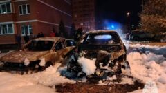 В Новомосковске ночью вспыхнули легковушки В Новомосковске ночью вспыхнули легковушки