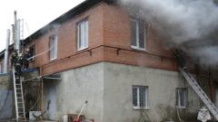 Крупный пожар произошел в посёлке Брусянский Узловского района