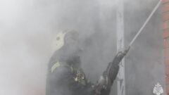 Крупный пожар произошел в посёлке Брусянский Узловского района