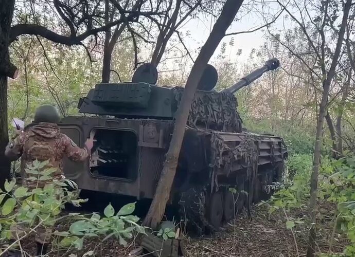 Появилось видео уничтоженной тульскими десантниками группы броневиков ВСУ