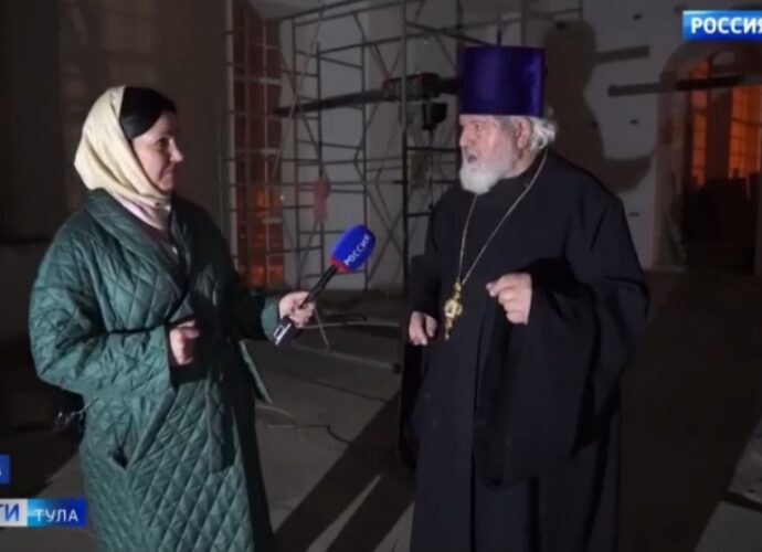 На втором этаже Николо-Зарецкого храма впервые за 100 лет отслужили молебен