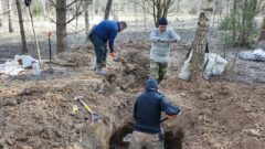 В Белёвском районе поисковики обнаружили останки красноармейцев В Белёвском районе поисковики обнаружили останки красноармейцев