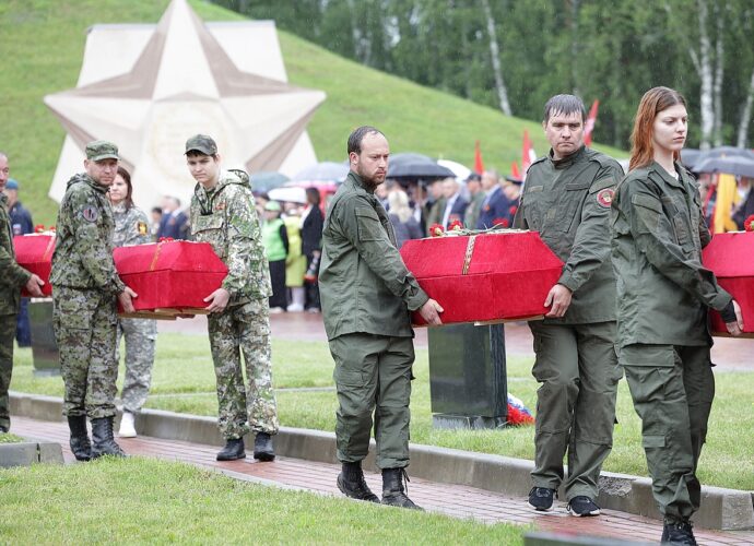 В Белёвском районе перезахоронили останки 117 защитников Отечества