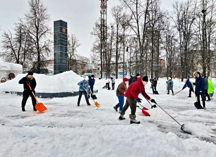 Снежный субботник в Тульской области