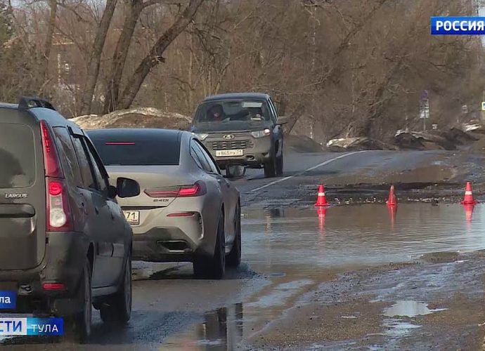 Что под водой: яма или заплатка? «Вести» с тульских дорог