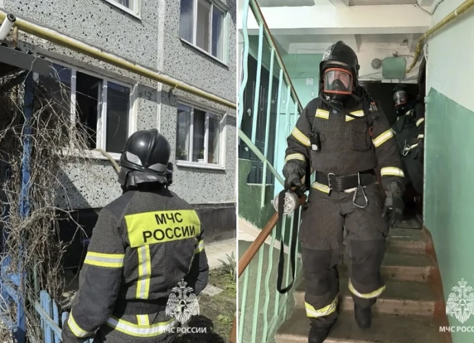 В Ефремове пожарные спасли 14-летнюю девочку из задымлённой квартиры