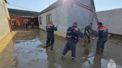 Тульские спасатели в Дагестане расчищают территорию и откачивают ил