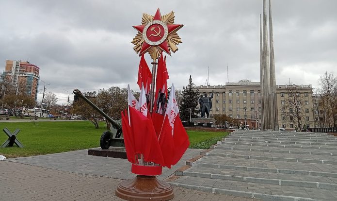 Тулу украсили ко Дню Победы
