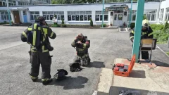 В Венёве пожарные «потушили» школу В Венёве пожарные «потушили» школу