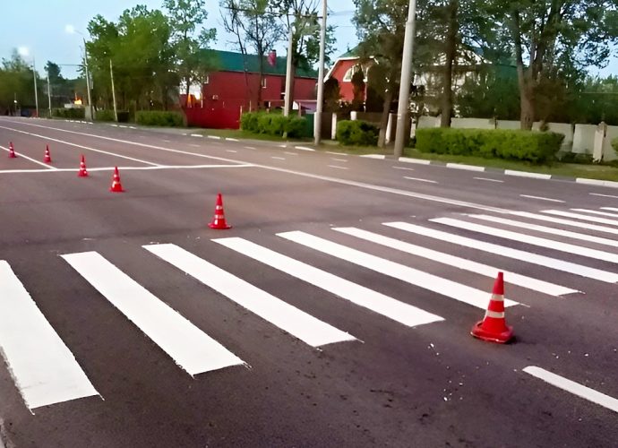 В Туле продолжают обновлять дорожную разметку