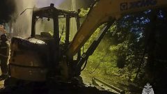 В Суворове произошло возгорание в мини-экскаваторе В Суворове произошло возгорание в мини-экскаваторе