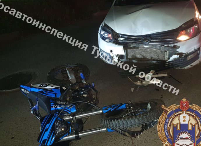 В ночь на 3 июня в Туле произошло ДТП с участием несовершеннолетнего.