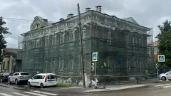 В Туле восстанавливают фасад исторической усадьбы XIX века на Демидовской улице