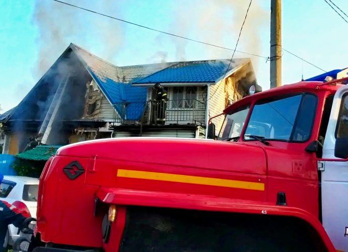 8 августа в Тульской области на пожаре пострадал мужчина