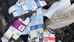 Экологи обнаружили упаковки от лекарств на горящей свалке в Венёвском районе Экологи обнаружили упаковки от лекарств на горящей свалке в Венёвском районе