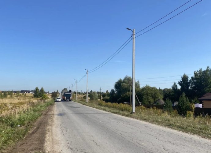 На Синетулицком шоссе в Туле появилось уличное освещение