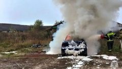 В поселке Протасово Дубенского района произошел пожар в легковом автомобиле В поселке Протасово Дубенского района произошел пожар в легковом автомобиле