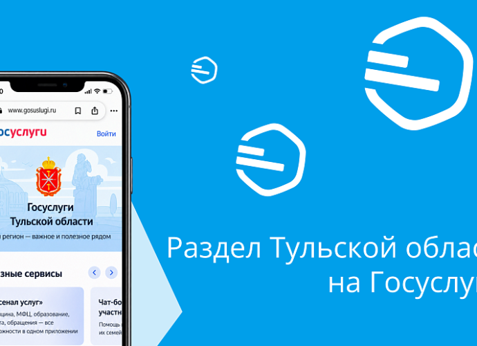 На портале «Госуслуги» появился отдельный раздел, посвященный Тульской области