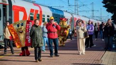 В Туле торжественно встретили туристский поезд «Вкус эпохи» В Туле торжественно встретили туристский поезд «Вкус эпохи»
